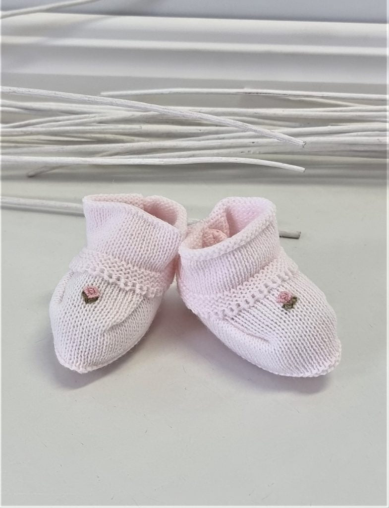 Nature Baby Lambskin Booties - Rose Bud