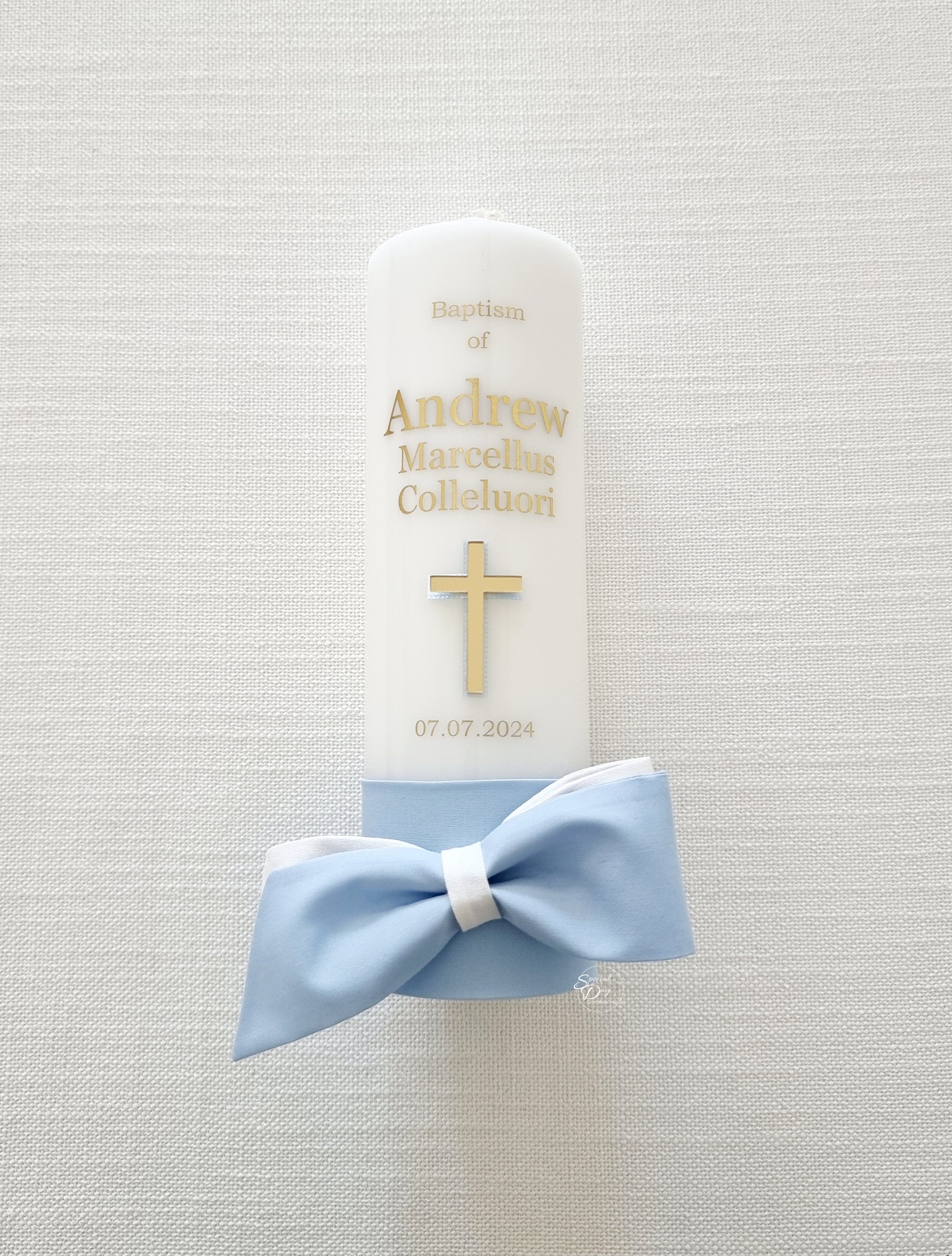 Baptism/Christening/Naming day Candles. ( JASPER ), hot baptism candle