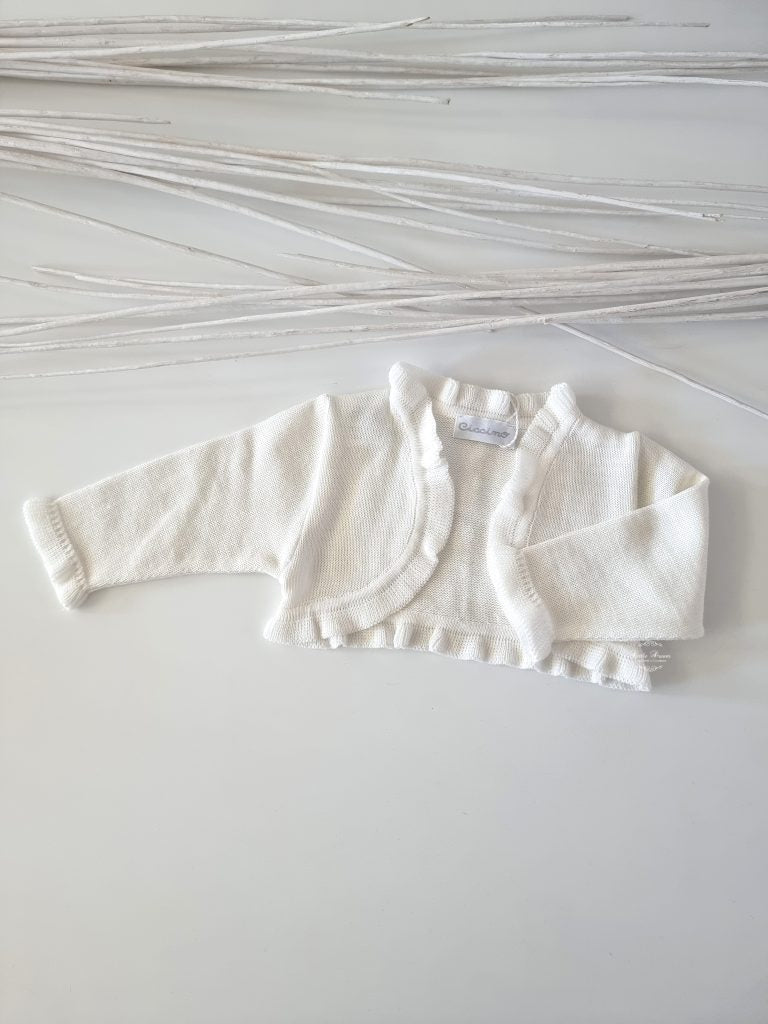 Ivory confusingv cardigan baby girl