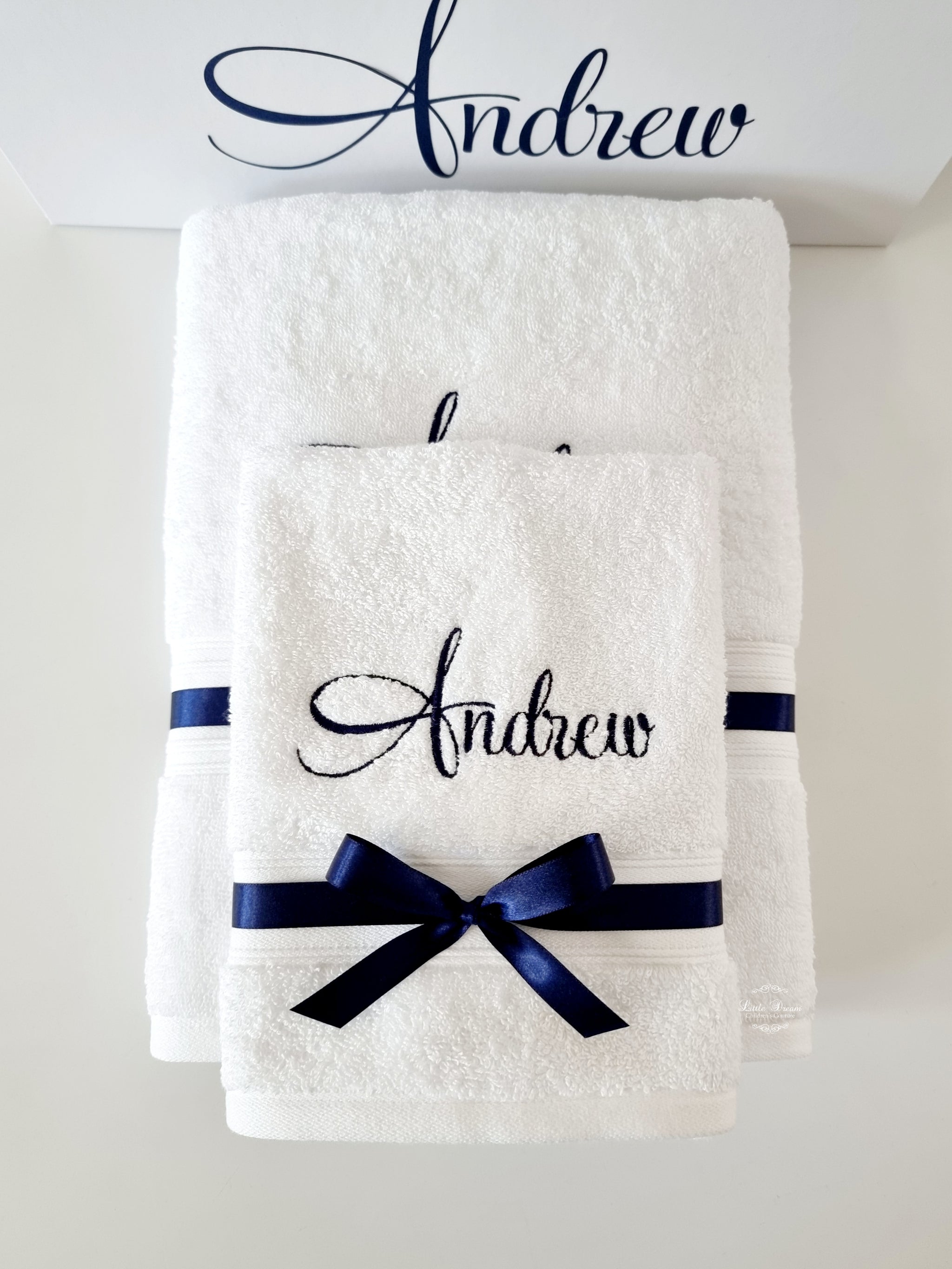 Custom Order Personalised Christening |Baptism Towel Set (Hand and
