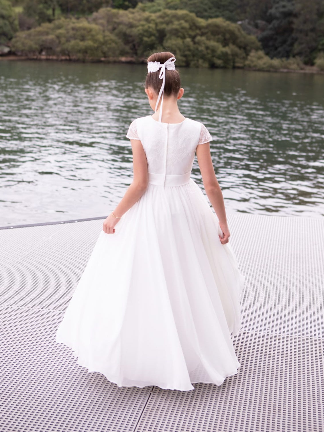 Holy Communion or Junior Bridesmaid Dress - Style LDCP 6110 - White Holy Communion or Junior Bridesmaid Dress - Style LDCP 6110 - White